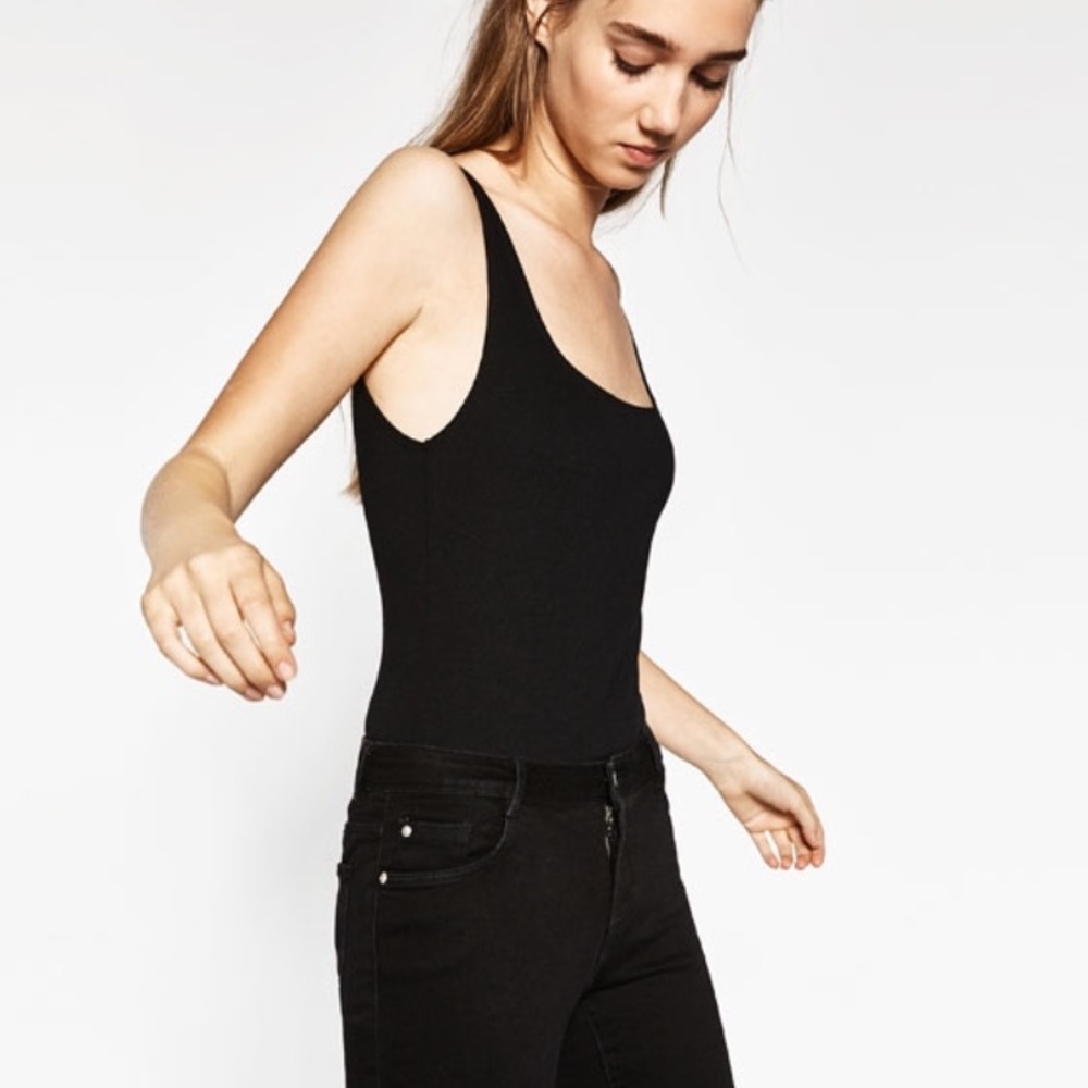Zara Strappy Bodysuit Black