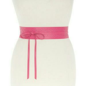 Plus size Pink Obi Wrap Belt