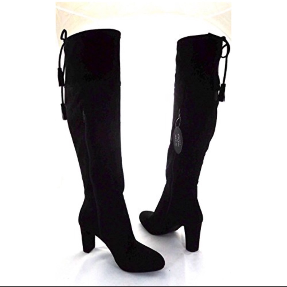 INC Women Wide Calf Over The Knee Black Boot