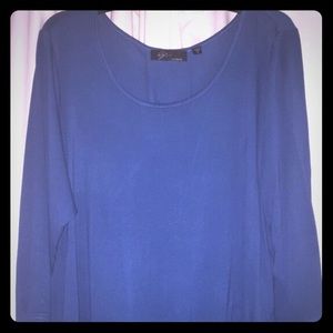Dark teal blue long sleeve top