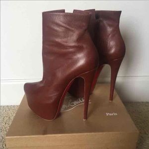 Brown Christian louboutin boots