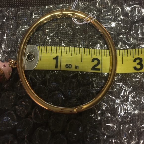 Kate Spade Pink Cupcake Hinge Bangle Bracelet NEW - Picture 7 of 8