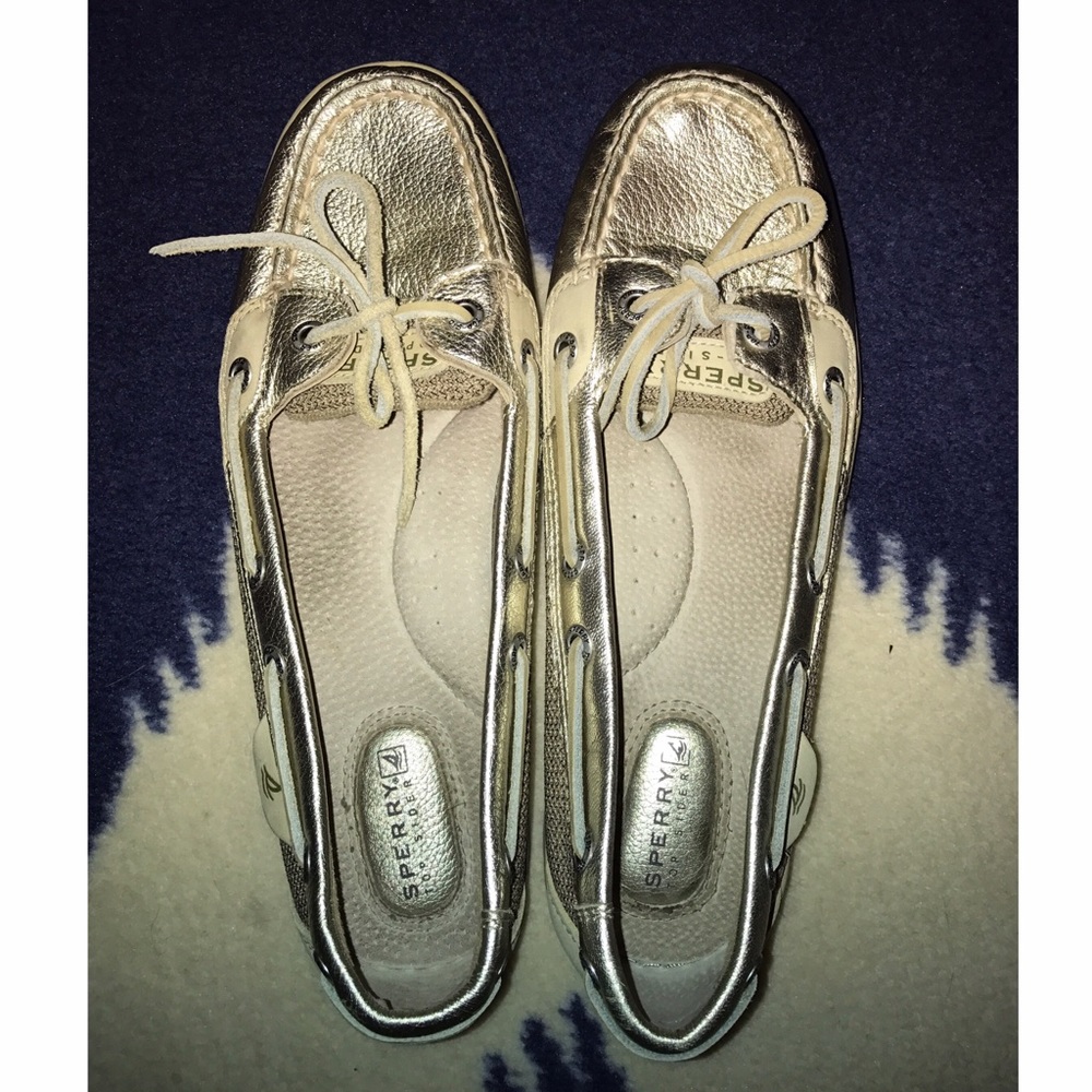 Barely worn Gold Sperry Top Siders