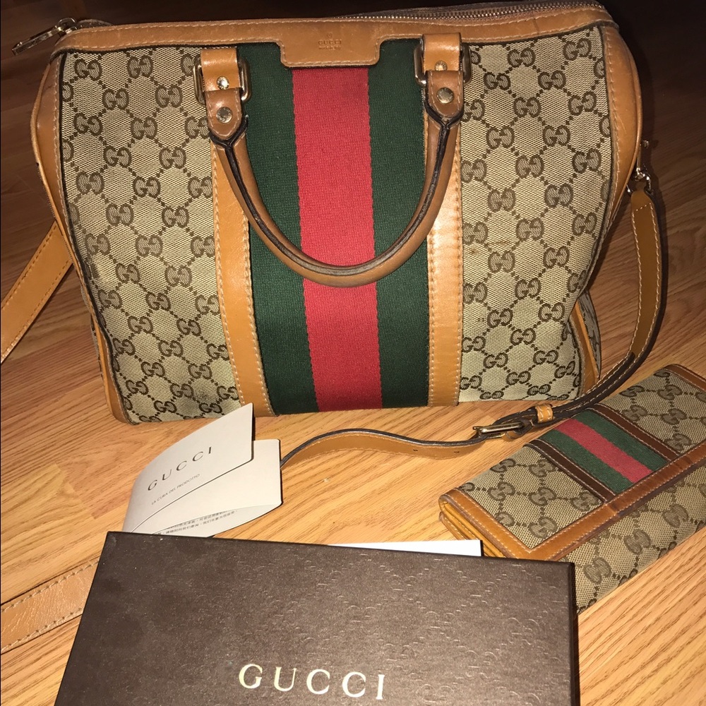 Gucci bag&wallet