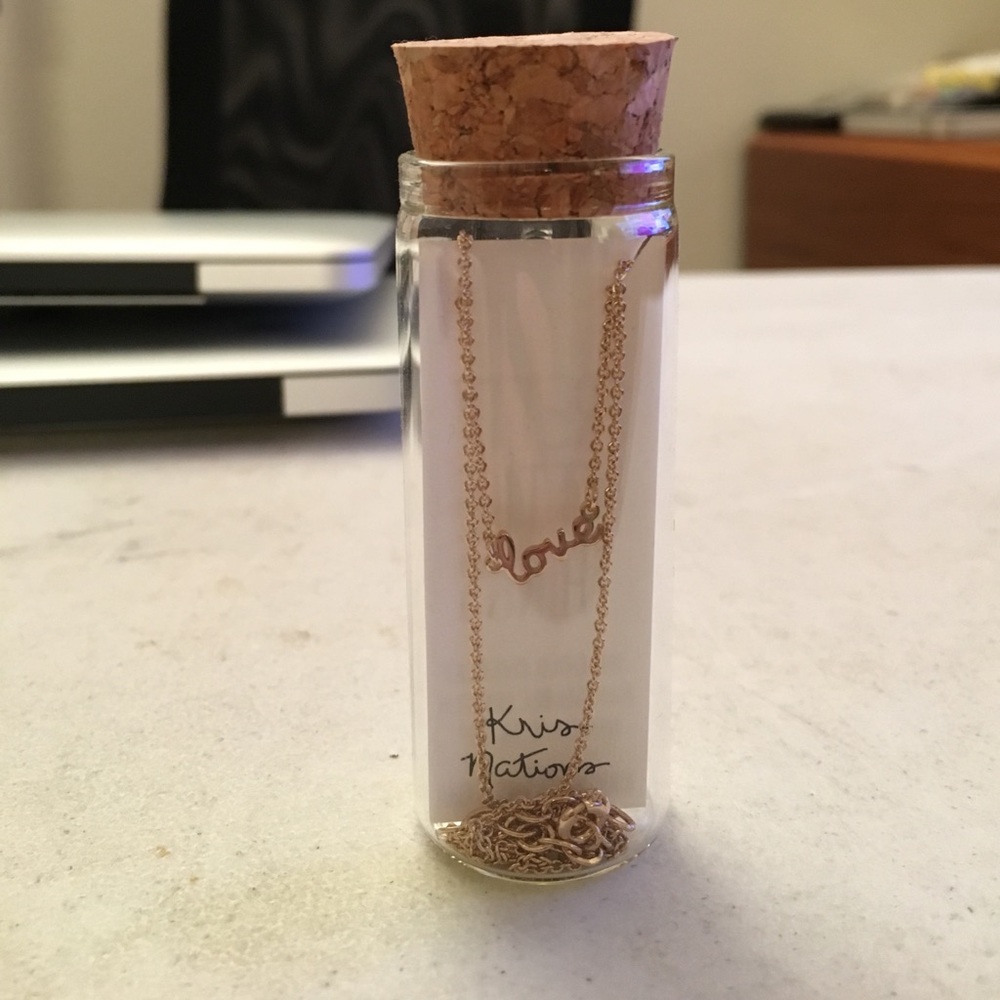 Kris Nations "love" necklace