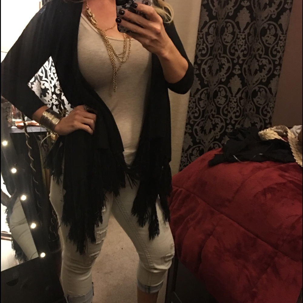 Black cardigan