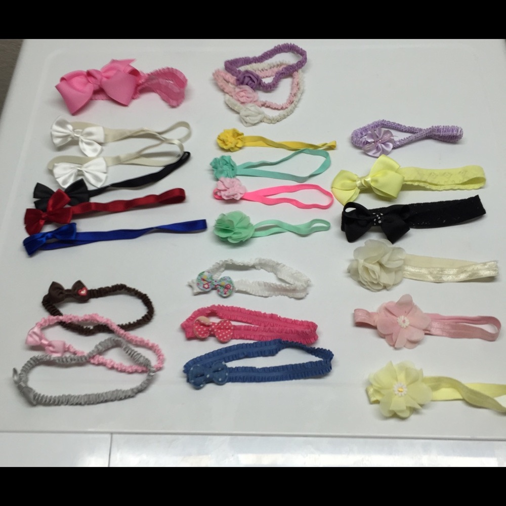 25 Baby Girl Headband Bows