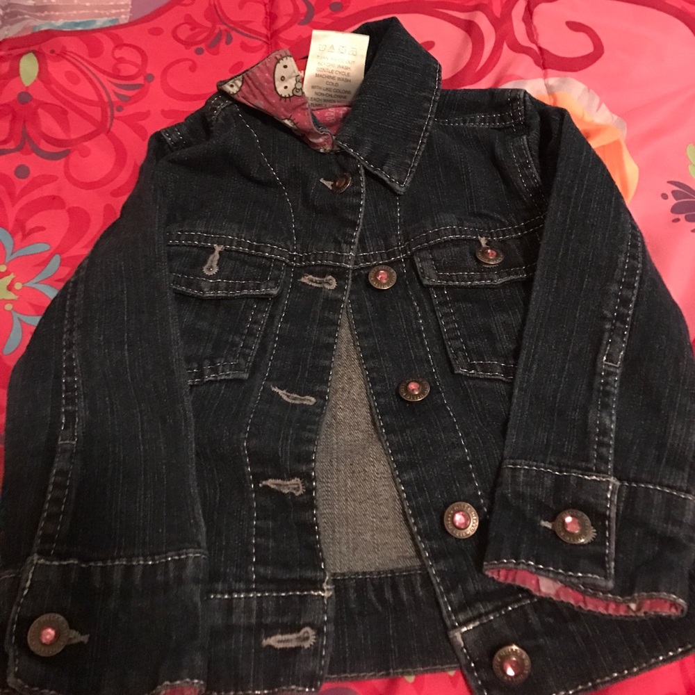 Supper trendy hello kitty blue jean jacket