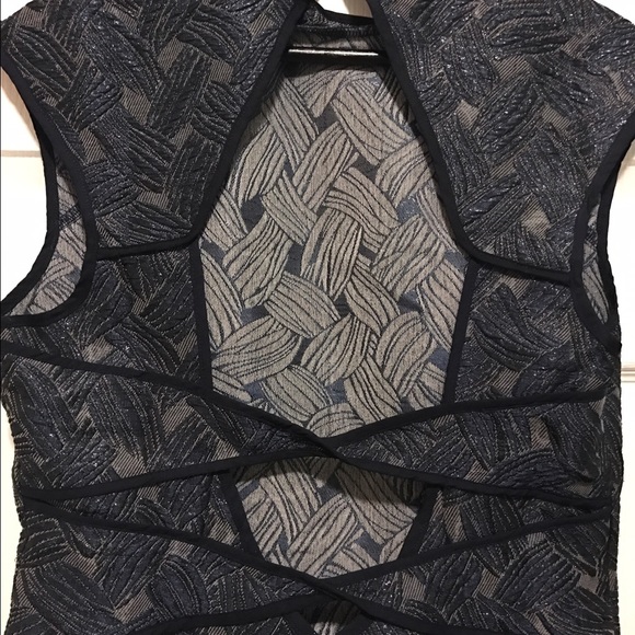 Mock neck bodycon dress with cutout back - Picture 3 of 6