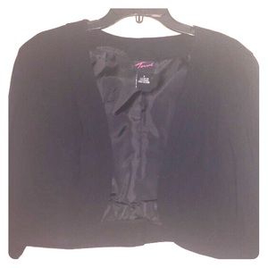 Plus size black bolero jacket