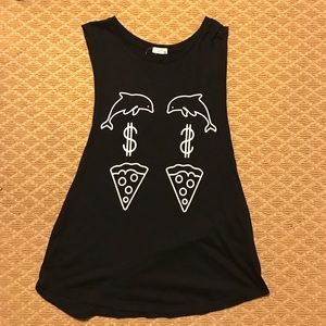 Black Muscle Tee