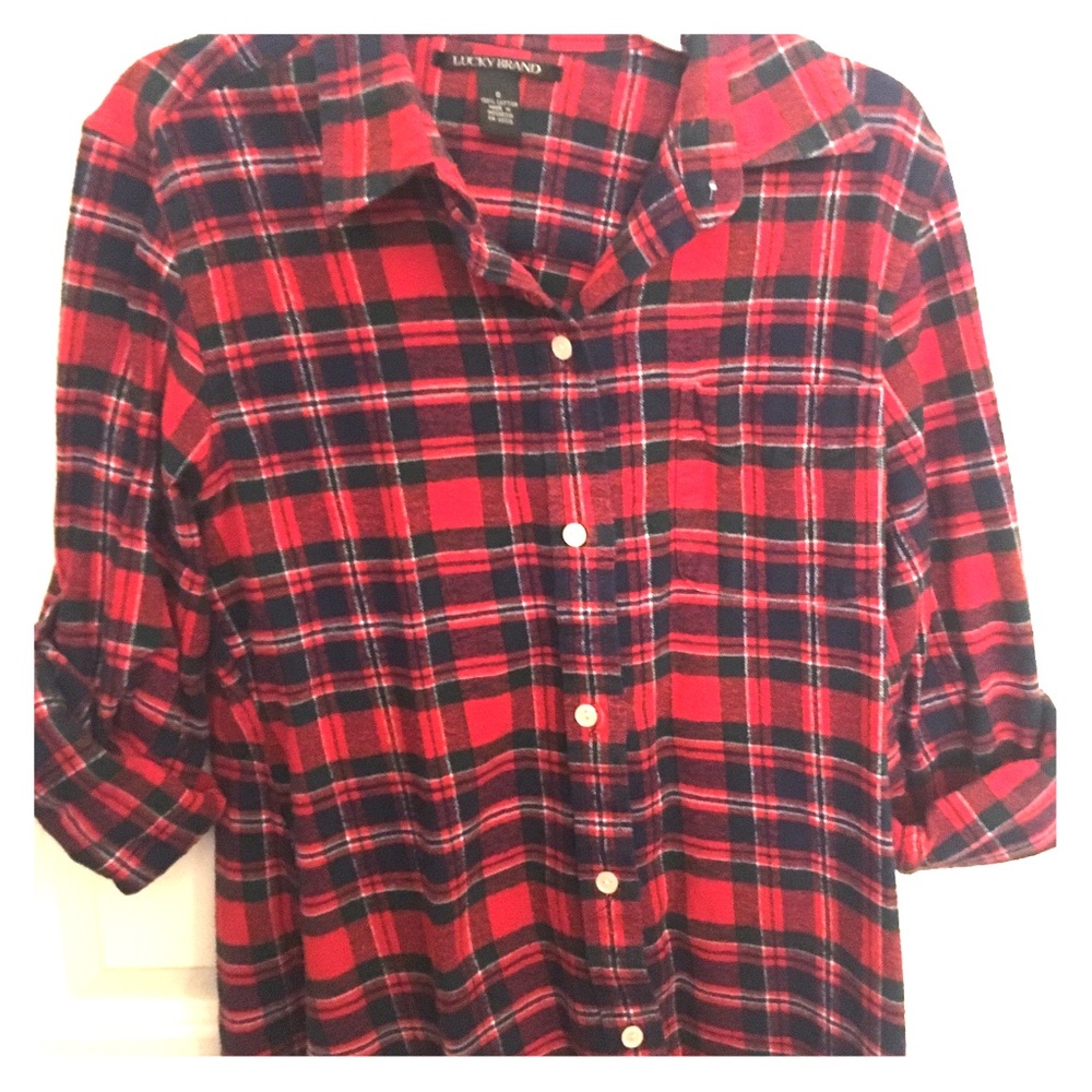Lucky Brand Red Flannel Shirt