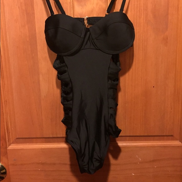 NWT Black Ninimour sexy one piece bathing suit - Picture 2 of 6