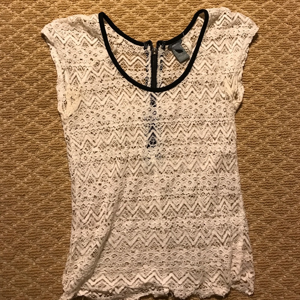 White Crochet Top