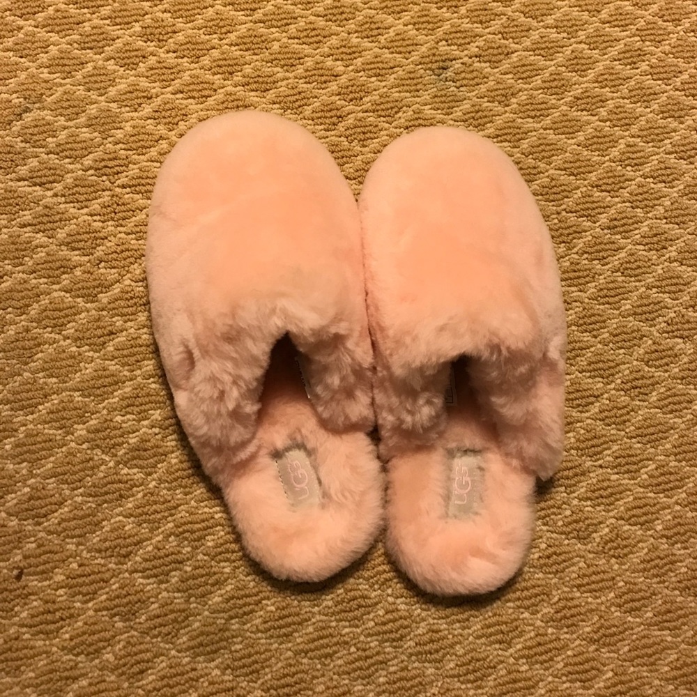 Pink Fuzzy Ugg Slippers