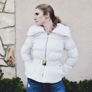 ❄️ White & Silver Express Puffer Coat Jacket ❄️