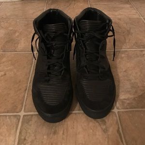 Balenciaga Black High Top Pleated Sneakers