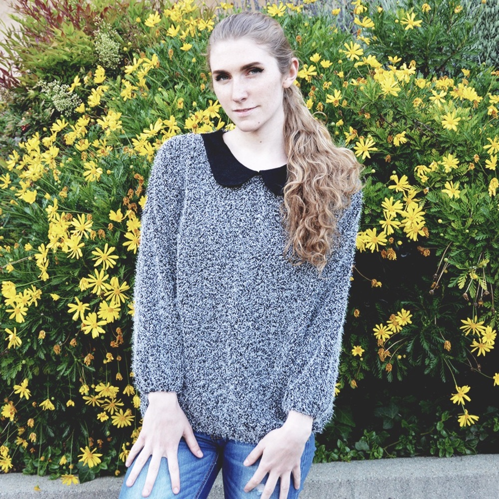 HARE Japan Lolita Peter Pan Collar Bubble Sweater