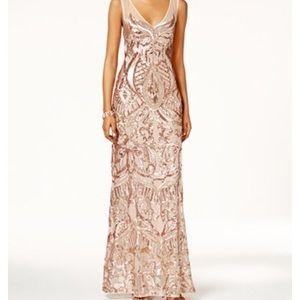 Adrianna pappell rose gold gown