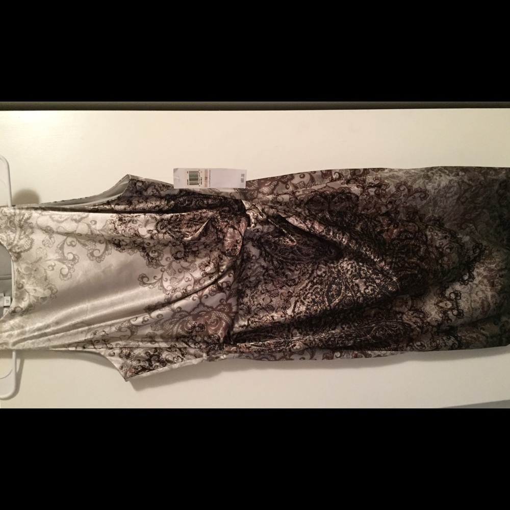 London Times silver and black dress