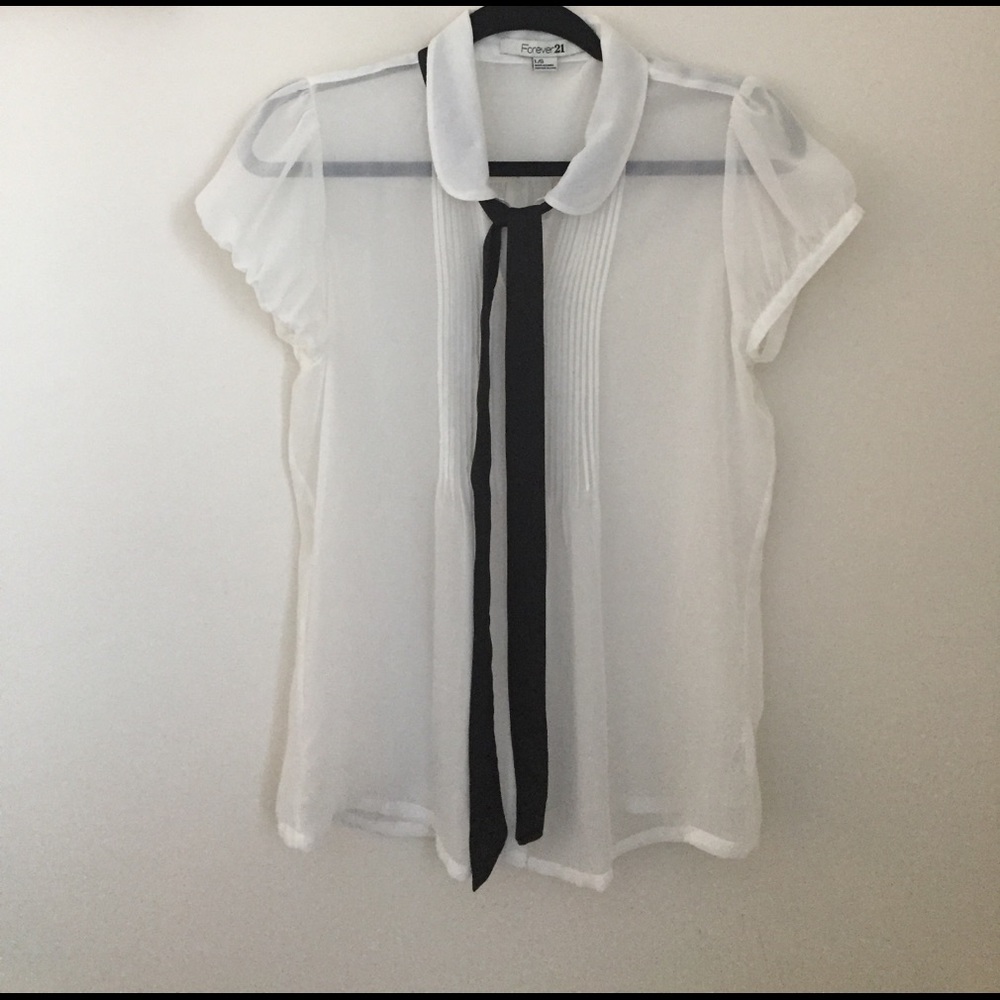 Nice white see-through Blouse