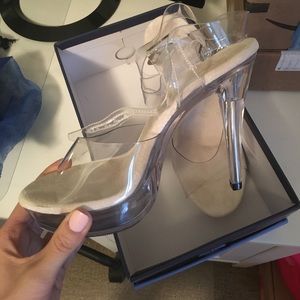 Clear Heels size 8
