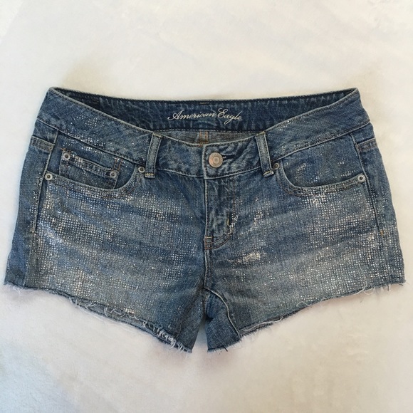 American Eagle Outfitters Pants - American Eagle Sparkly Jean Shorts