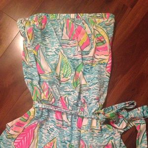 Lilly Pulitzer you gotta regatta romper medium
