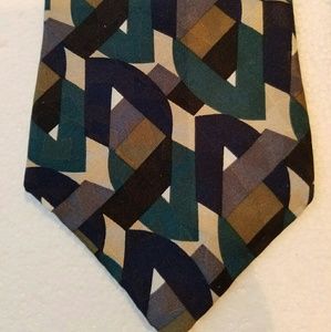 Facets multi colored geometric neck tie