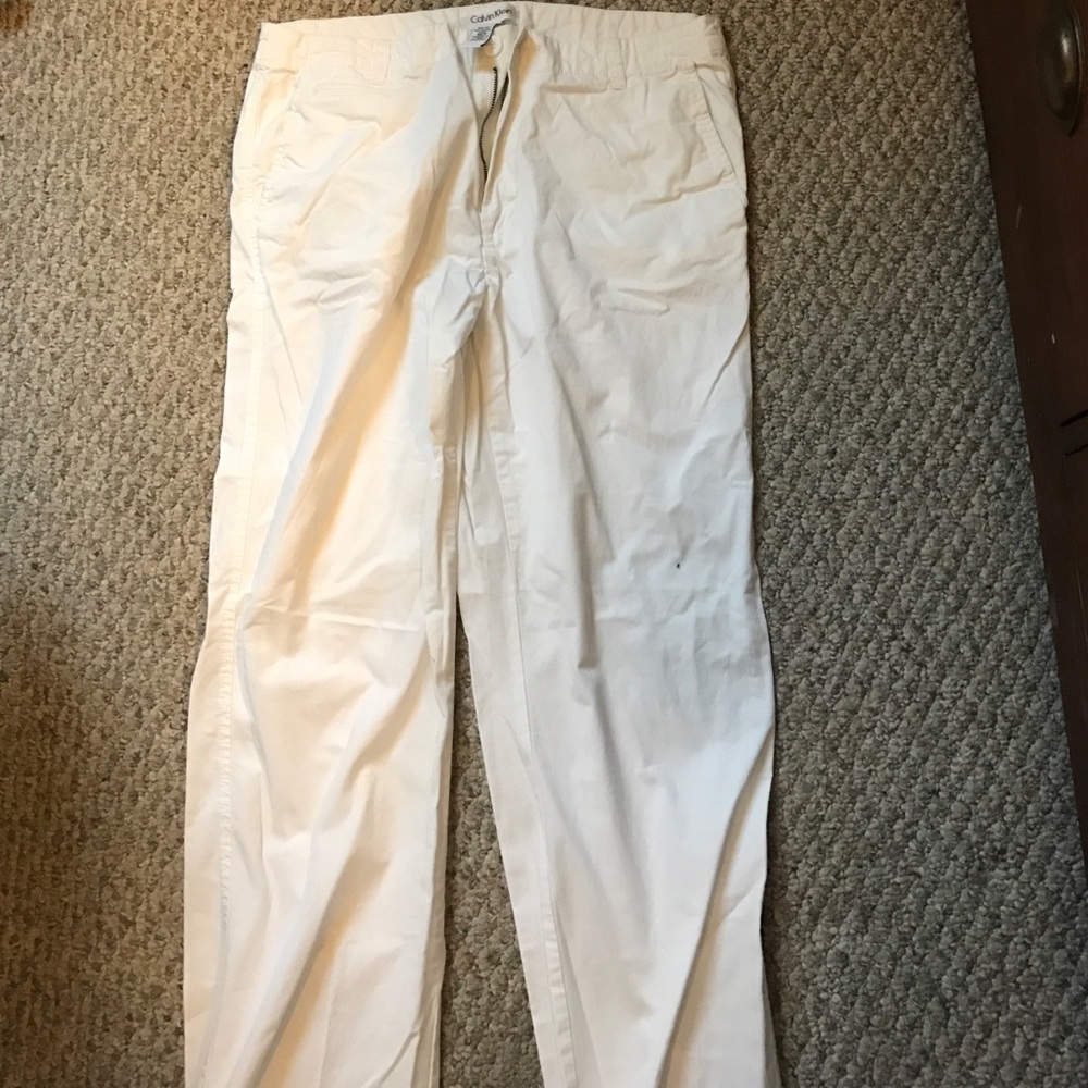 Calvin Klein white pants light