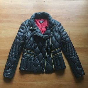 BEBE BLACK AND RED JACKET