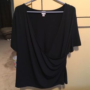 Merona Black Faux Rap Top Size 16W/18W