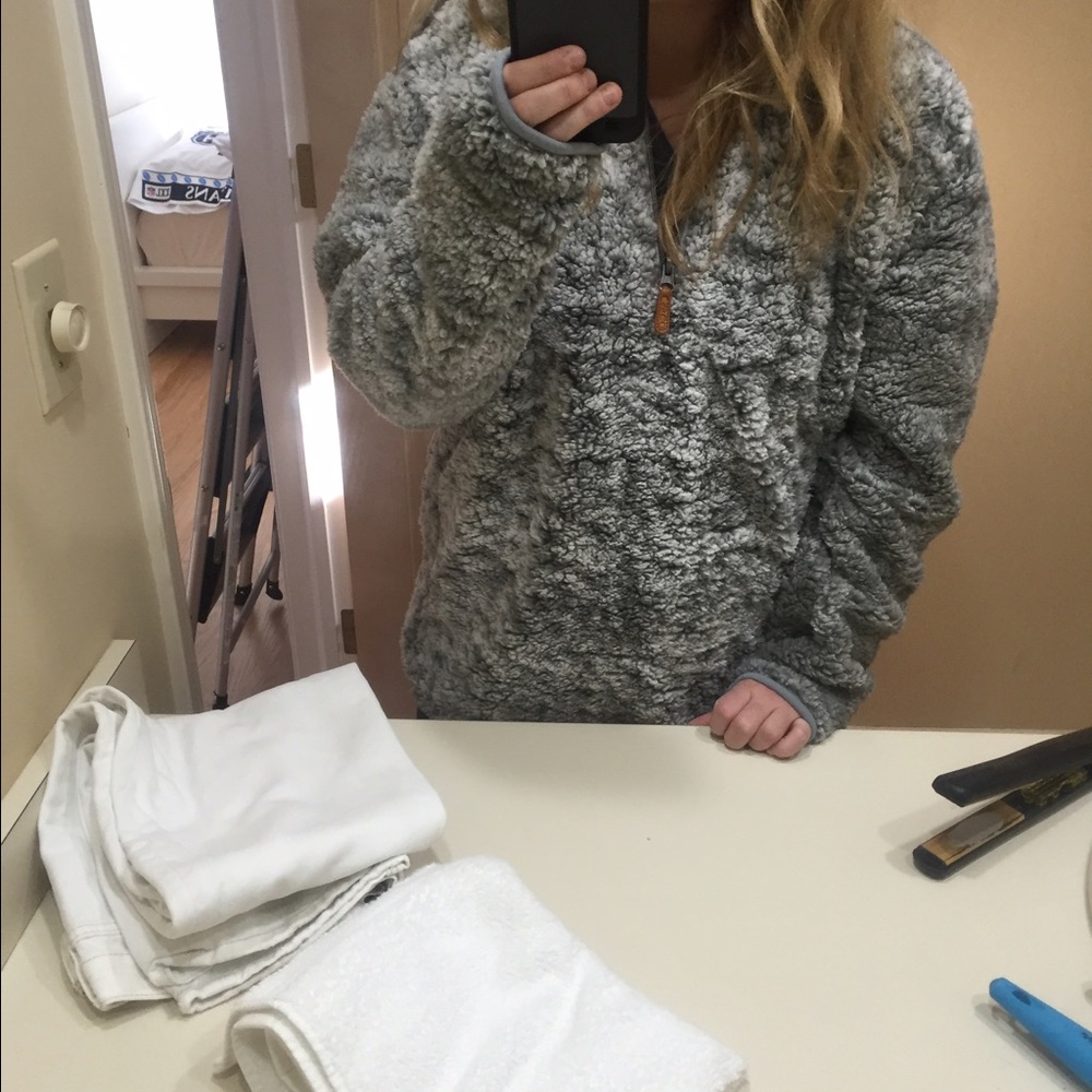 Southern shirt Sherpa pullover