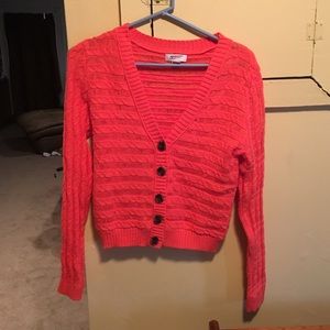 Arizona Jean Co. Bright Orange Knit Crop Sweater L