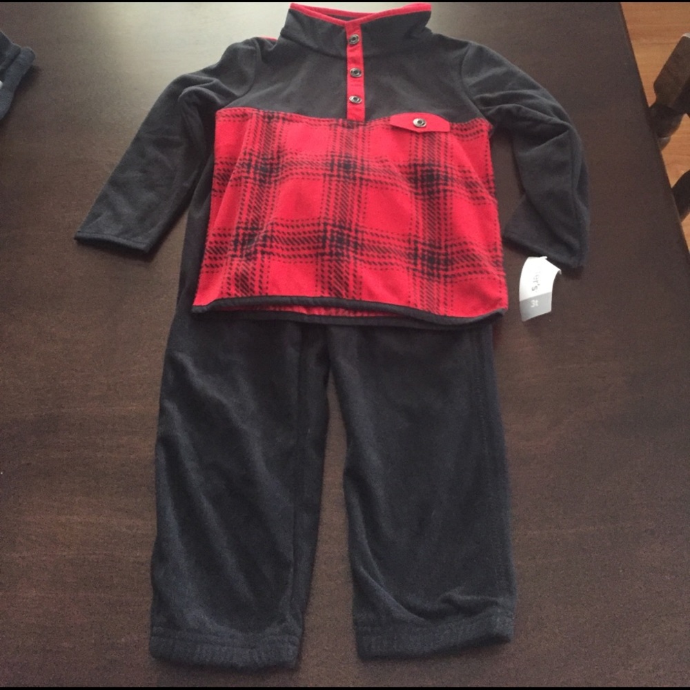 Carters Toddler Boy 3T Matching Set Fleece NWT