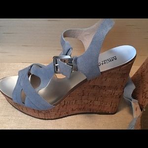 Michael Kors strappy wedge heels size 8