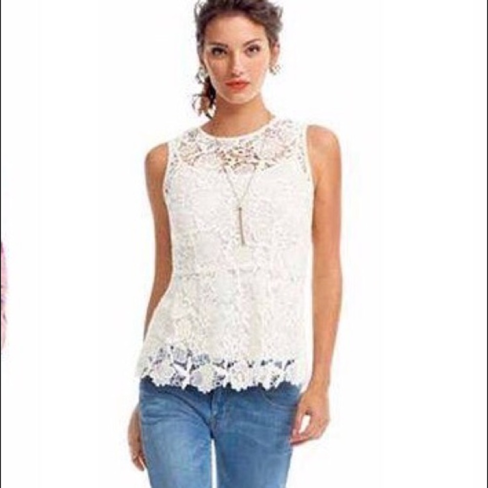 Needle lace ivory shell