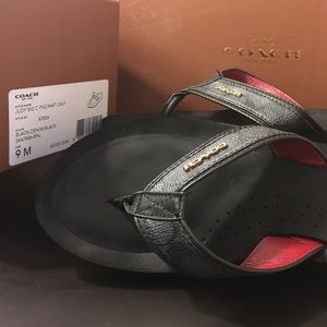 Coach Judy Black/Denim Flips size 9