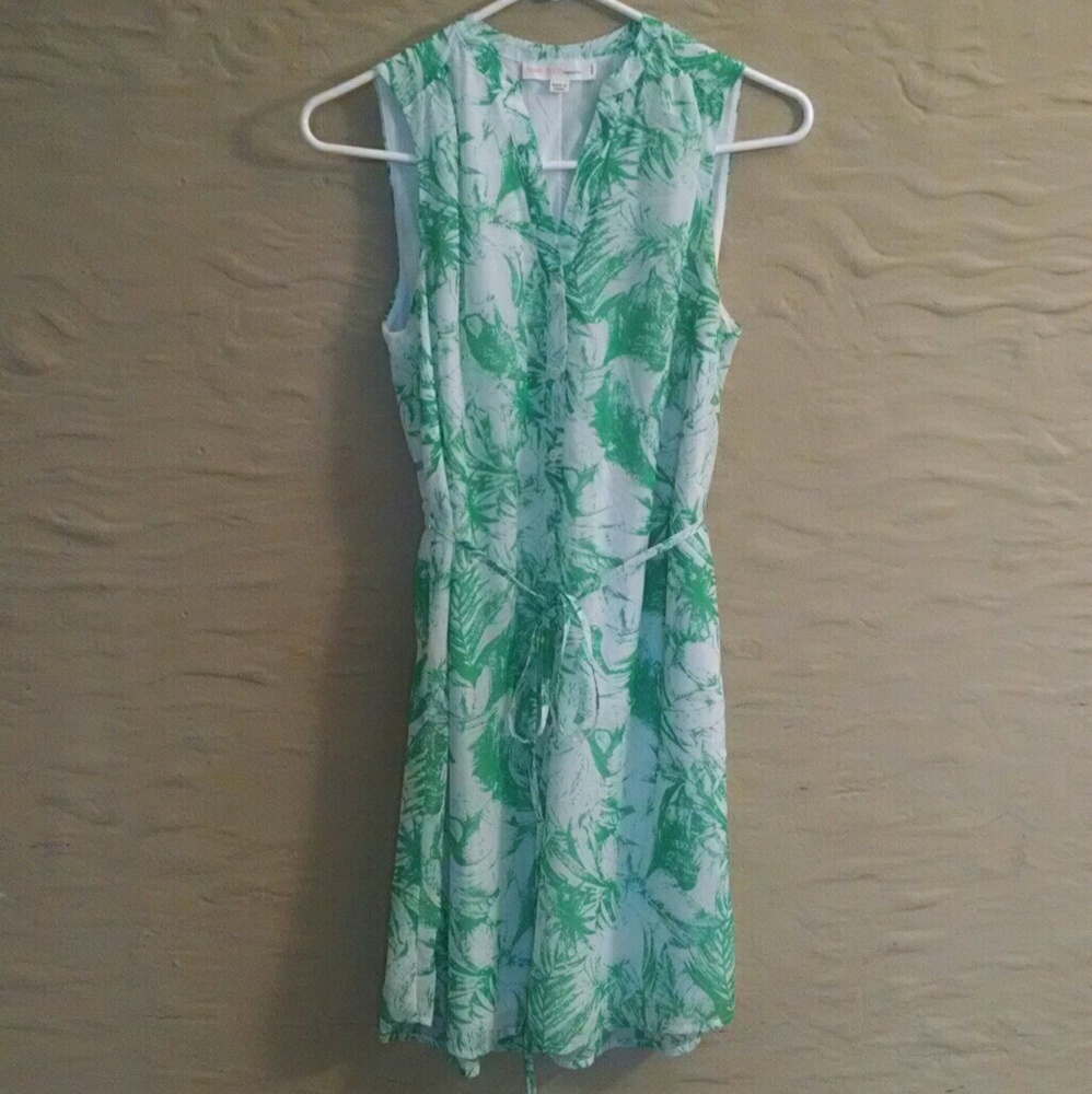 Tropical Tie Waist Dress