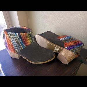 TOMS Brown Leila Suede & Yarn Bootie