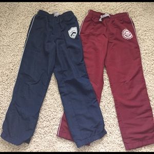 2 pairs of jersey lined athletic pants! 7/8 slim