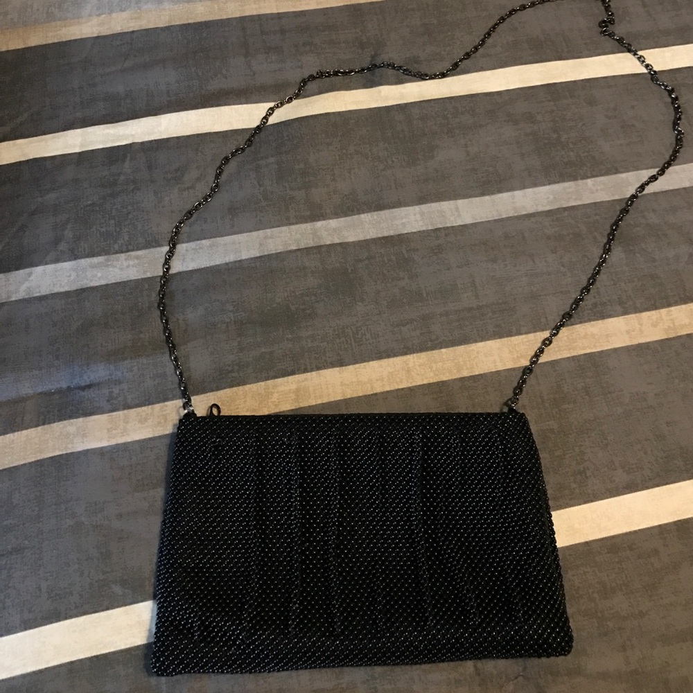 Bcbg beaded black bag