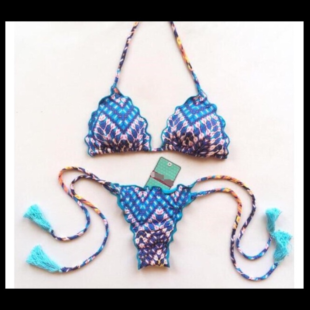 π Beachy Boho Braided Rope Bathing Suit - Picture 1 of 6