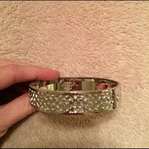 Coach silver bangle