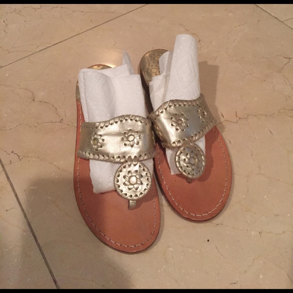 Jack Rogers- silver/ gold