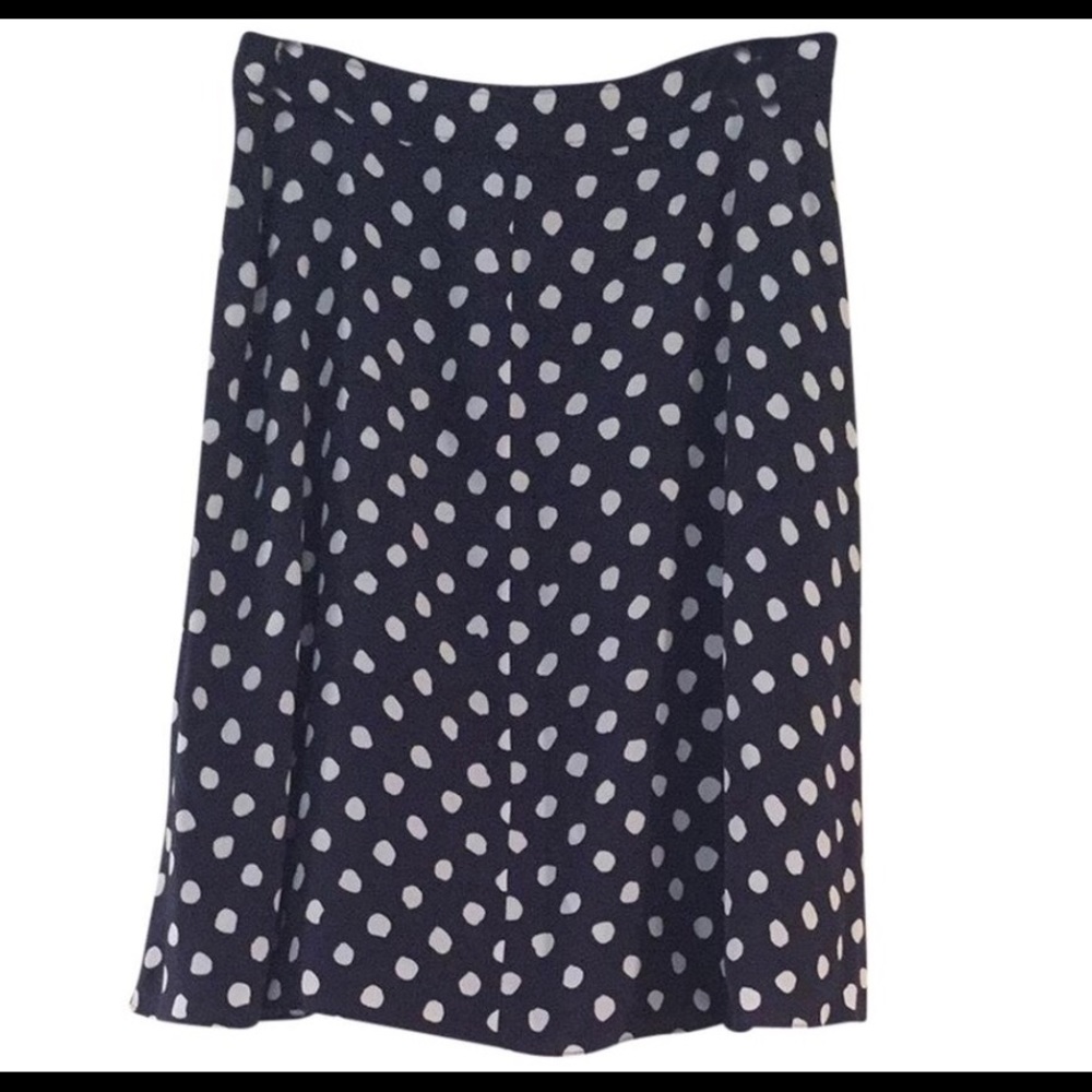 Kate Spade ♠️ navy skirt with polka dots