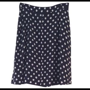 Kate Spade ♠️ navy skirt with polka dots