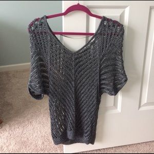 Grey/silver mesh express shirt