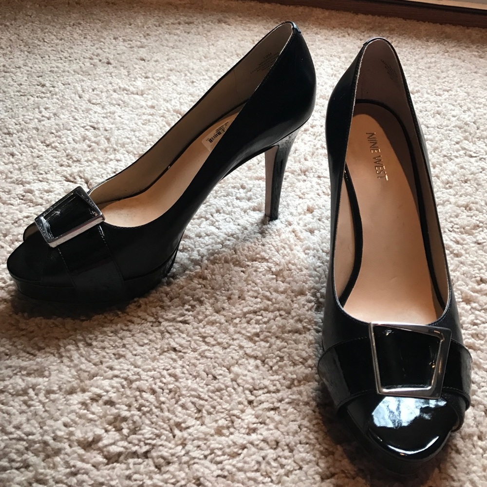 Nine West Peep Toe Platform Heels