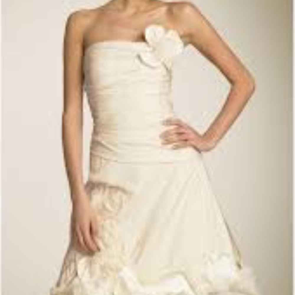 BCBG strapless taffeta dress ivory. NWT! Size 12